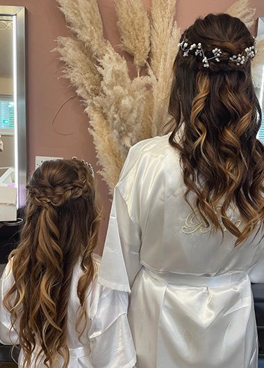 Wedding hair 2024 salons near me